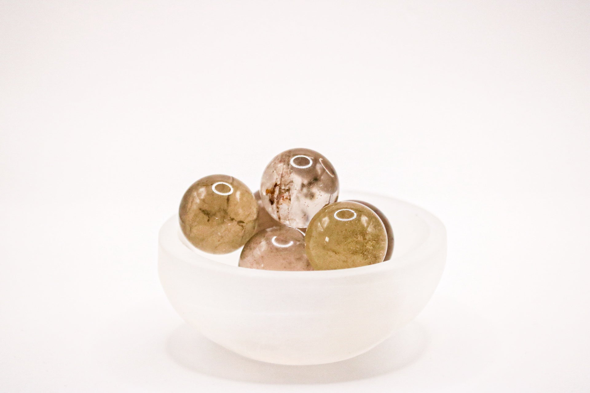 Smoky quartz medi sphere's