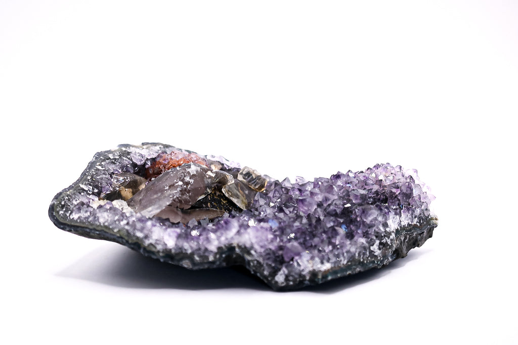 Amethyst with clear quartz