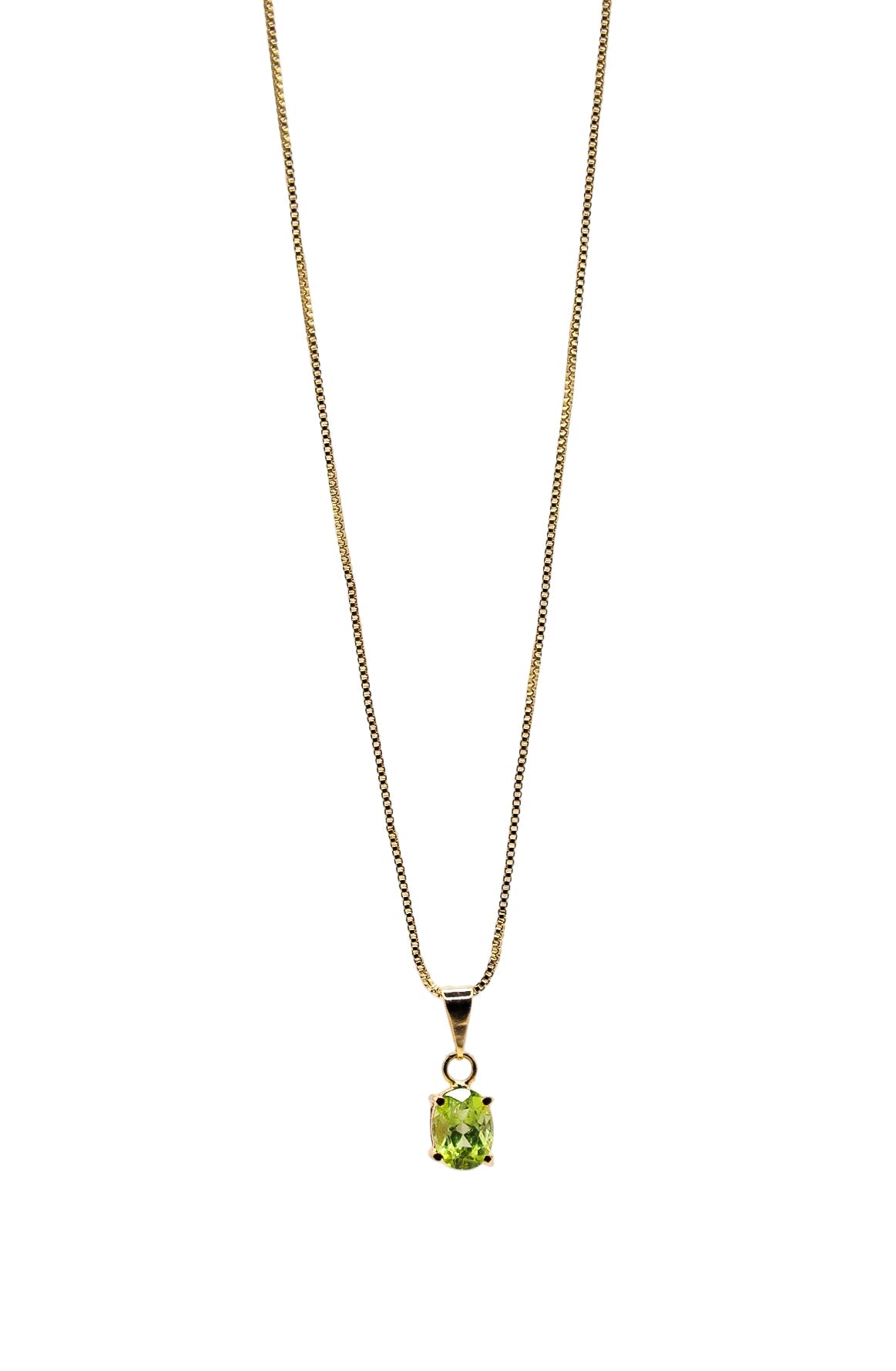 Peridot Cut stone pendant - Gold plated