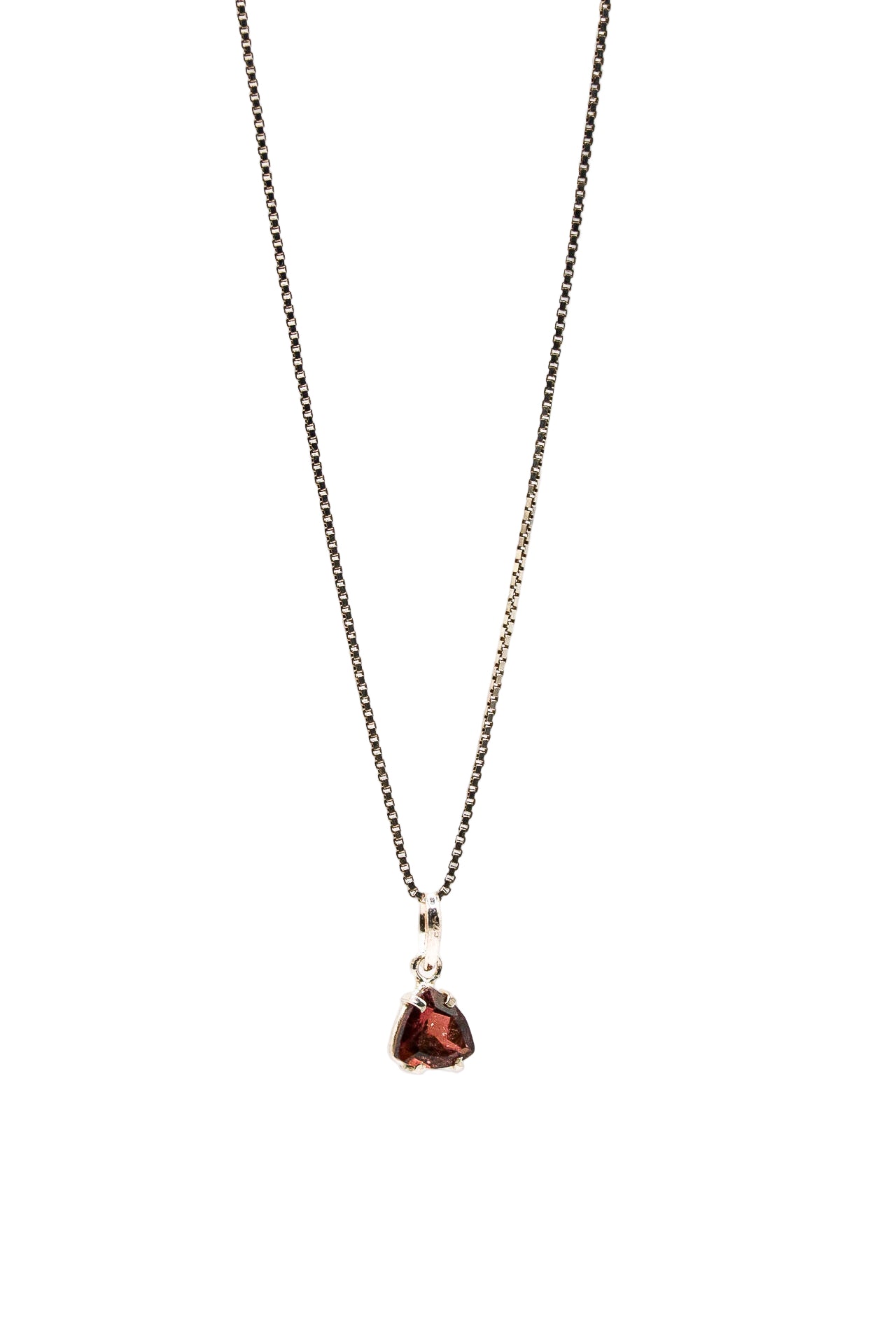 Pink tourmaline pendant - Sterling silver