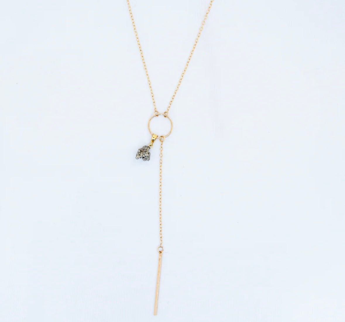 Pyrite - pristine necklace - gold plated