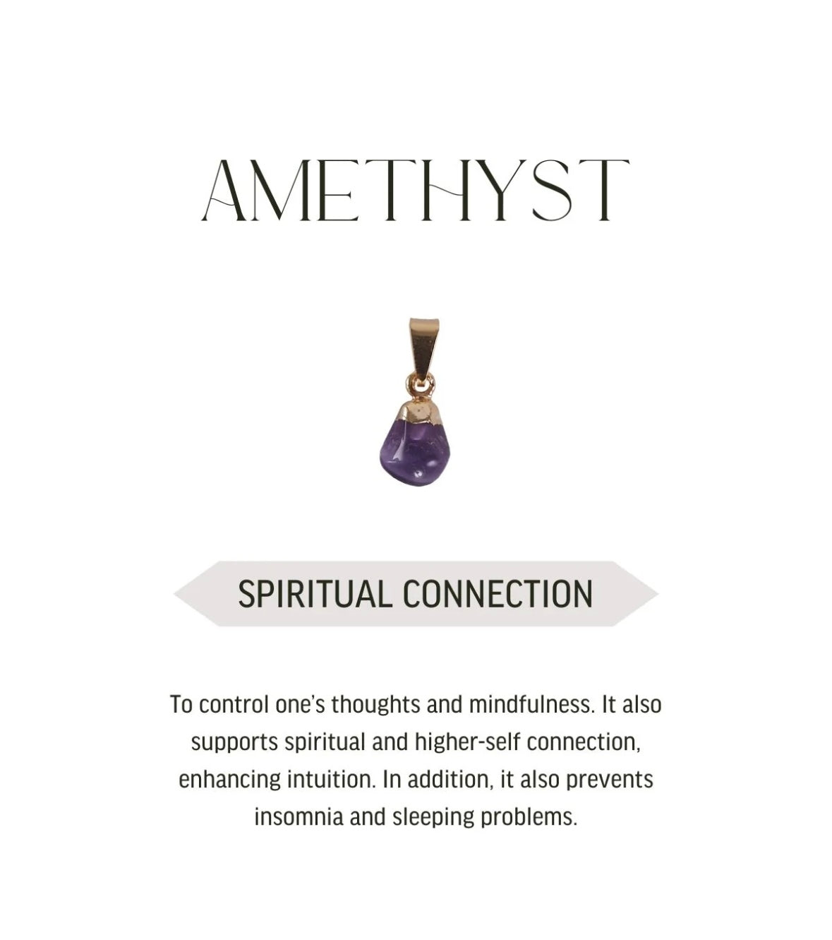 Mini pendant Amethyst - Gold Plated