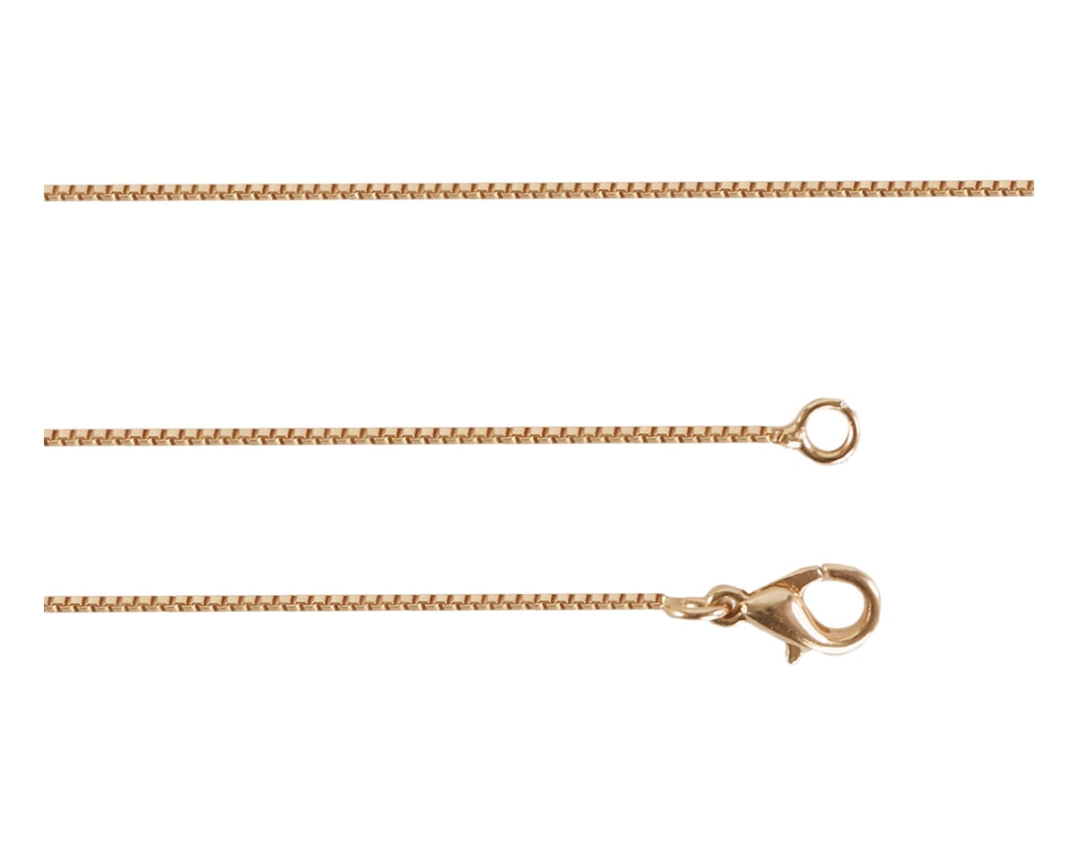 Box Chain 18K gold filled ketting met verstelbare extensie – goudkleurige, duurzame schakelketting