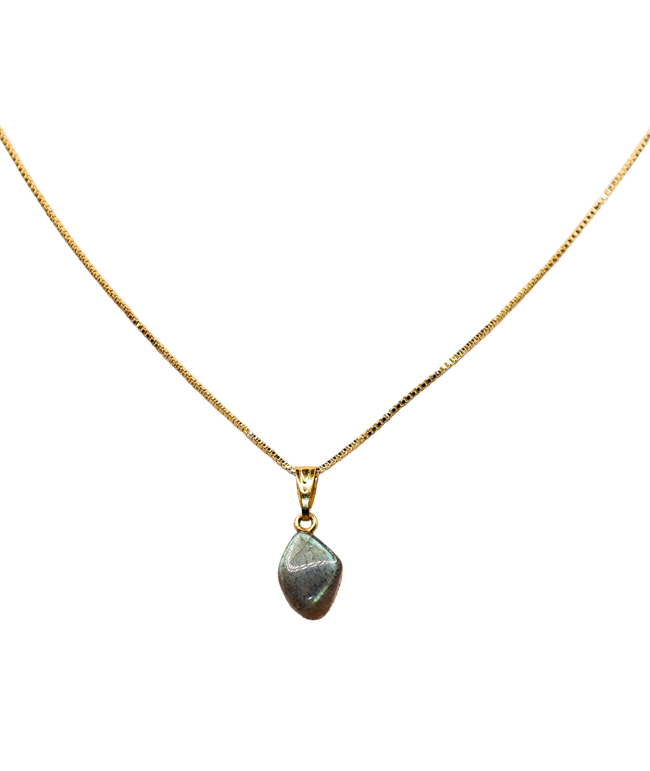 Mini pendant Labradorite - Gold plated