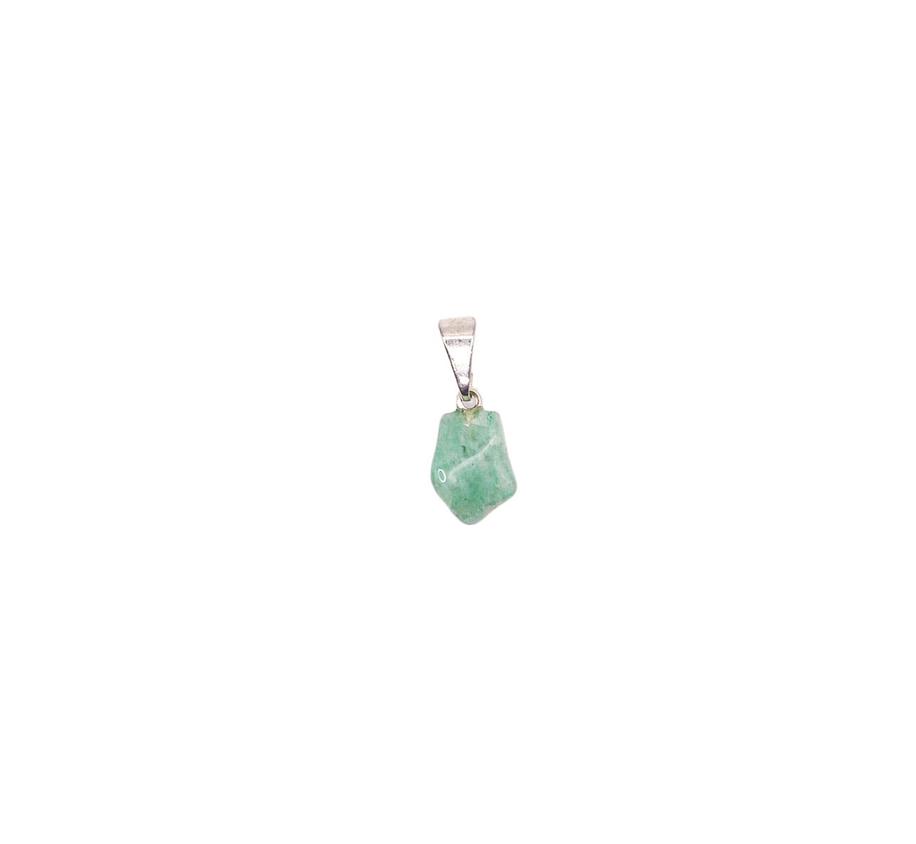 Mini pendant Green Quartz - Silver plated