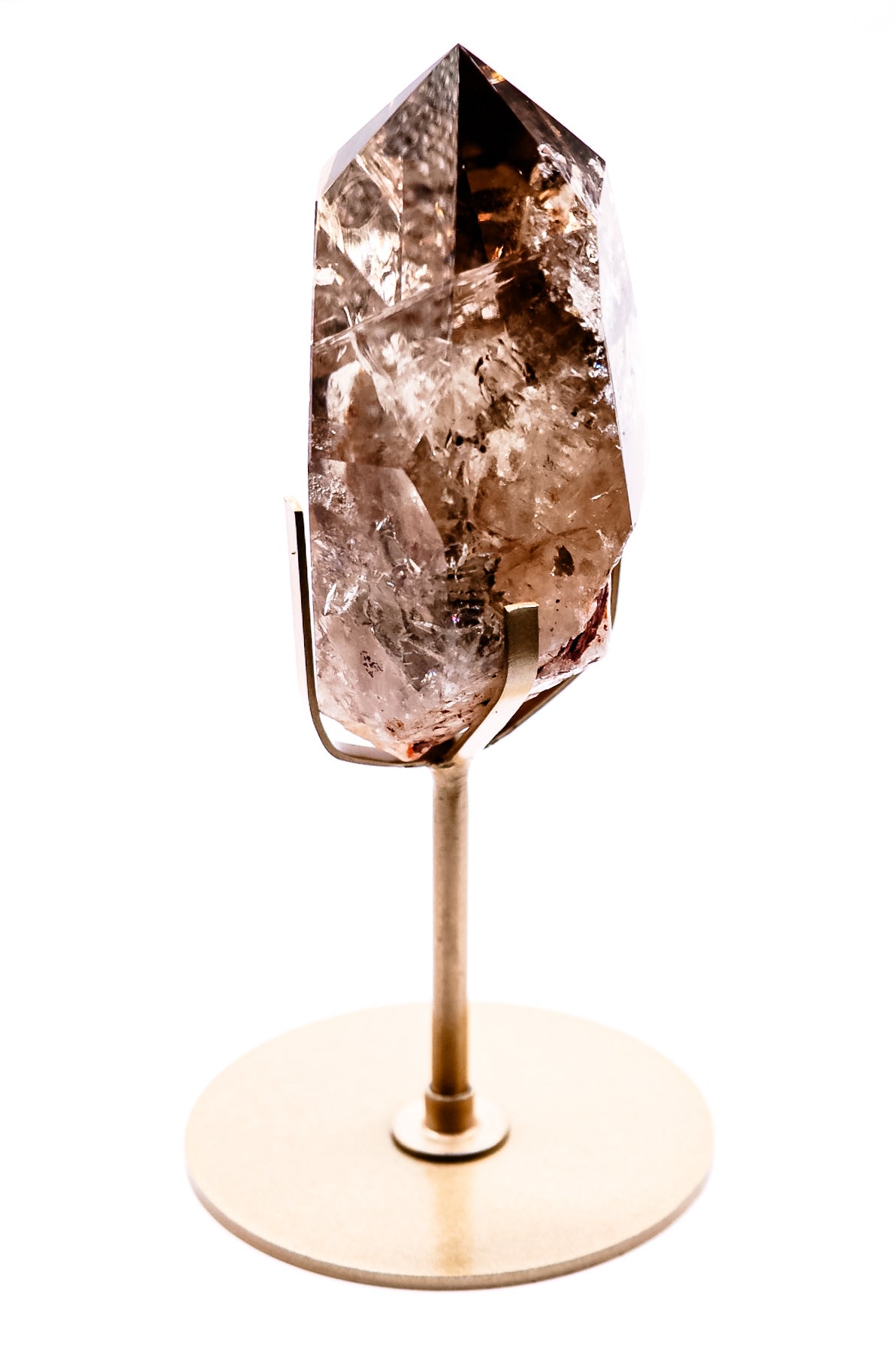 Smoky citrine cluster op standaard natuurlijke edelsteen