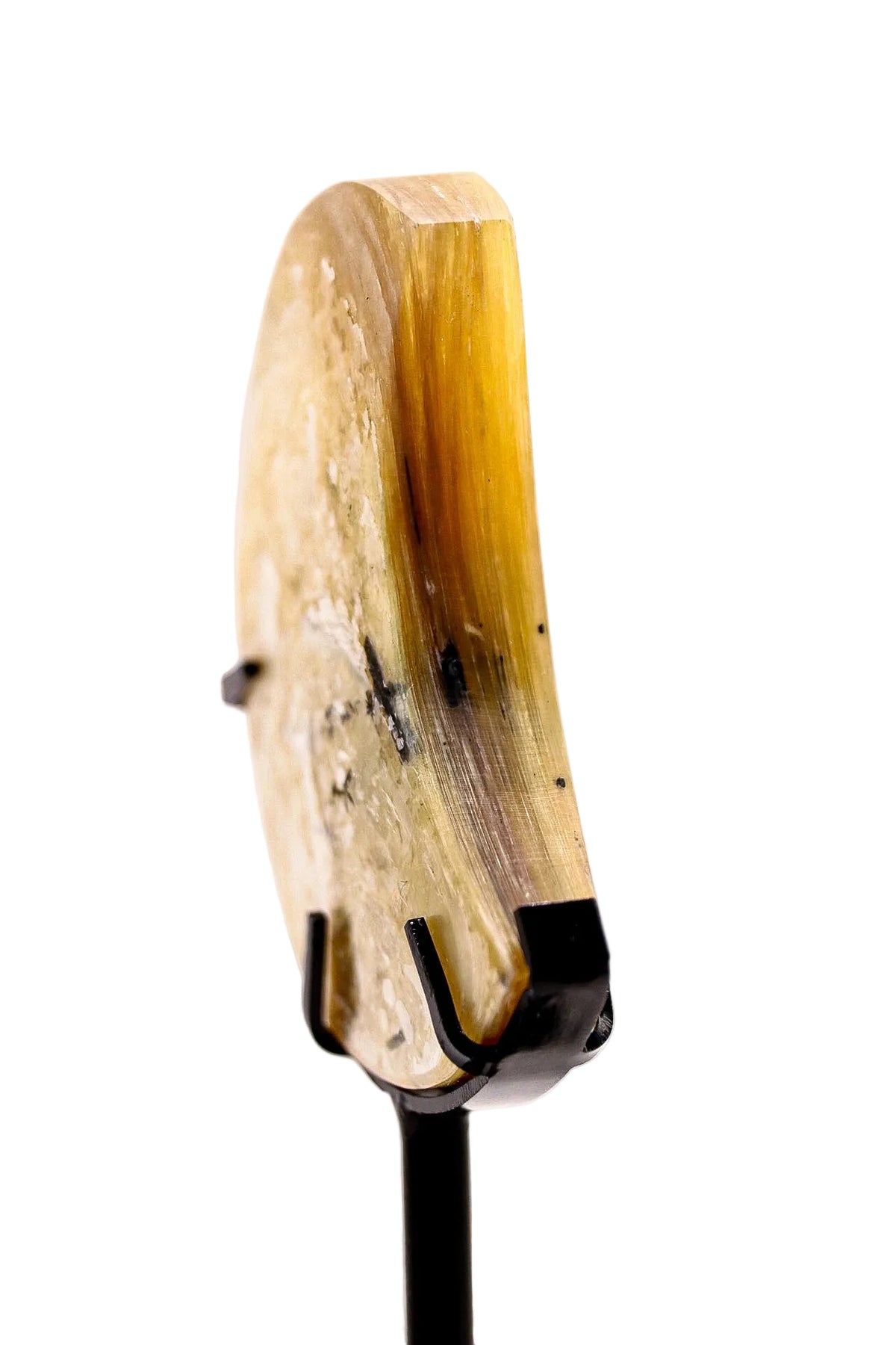 Zijaanzicht van Golden Mica maan met natuurlijke gelaagde structuur